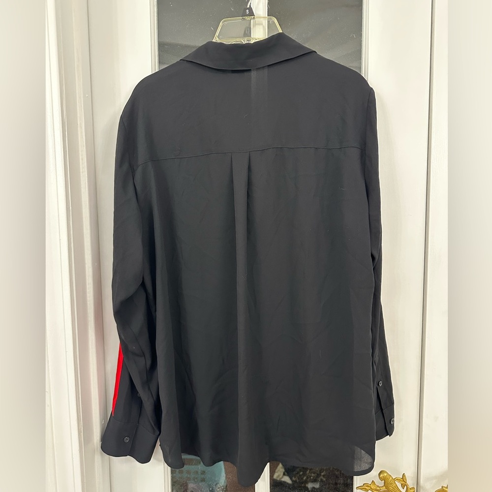 EXPRESS Black and Red Slim Fit Portofino Shirt (Size XL) - Picture 2 of 5